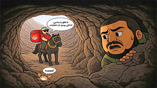 ​الكاريكاتير الذي نشرته السفارة الأمريكية لدى اليمن